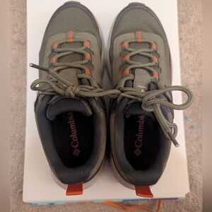 Columbia Kids Olive and Orange Trail Shoes